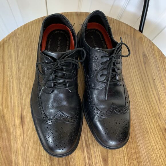ROCKPORT Hydro-Shield Waterproof Leather Oxfords Men\'s Size 7.5 W dress black main image 14